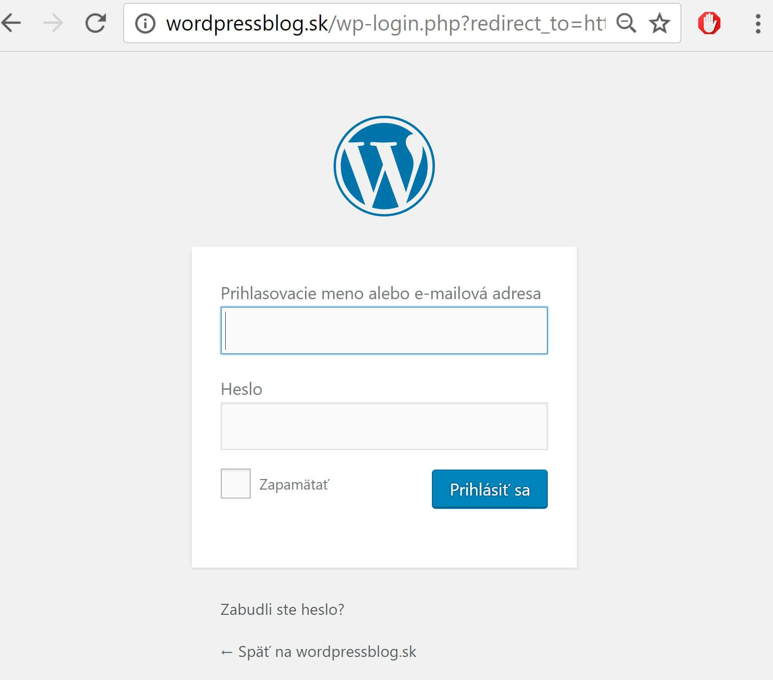 Autentificarea în WordPress